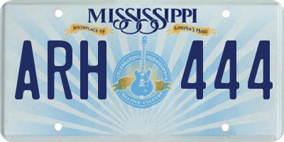MS license plate ARH444