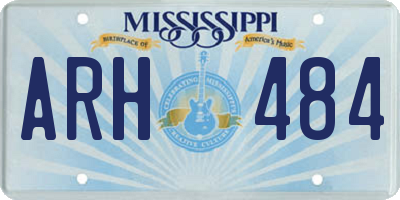 MS license plate ARH484