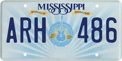 MS license plate ARH486