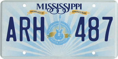 MS license plate ARH487