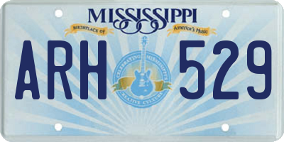 MS license plate ARH529