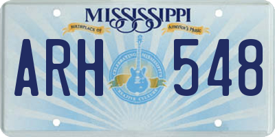 MS license plate ARH548