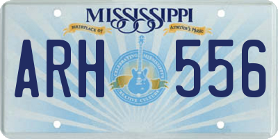 MS license plate ARH556