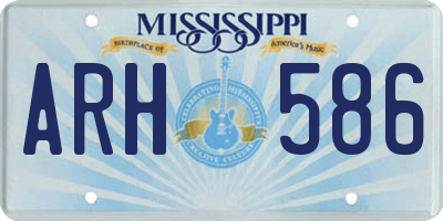 MS license plate ARH586