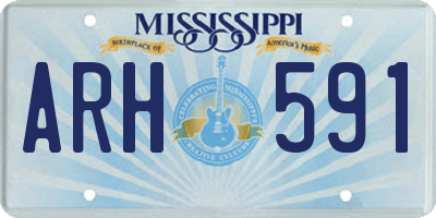 MS license plate ARH591