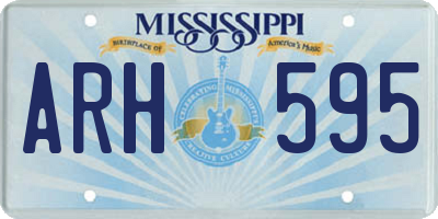 MS license plate ARH595