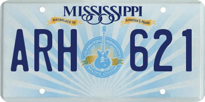 MS license plate ARH621