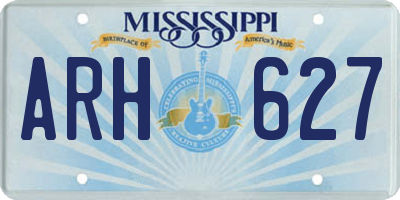 MS license plate ARH627