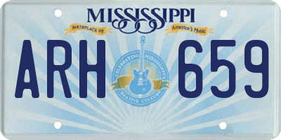 MS license plate ARH659