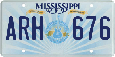 MS license plate ARH676