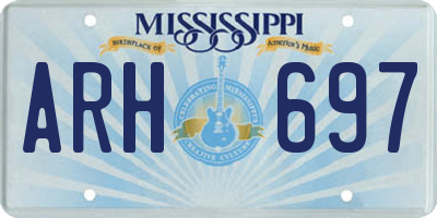 MS license plate ARH697