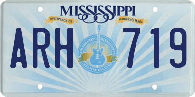 MS license plate ARH719