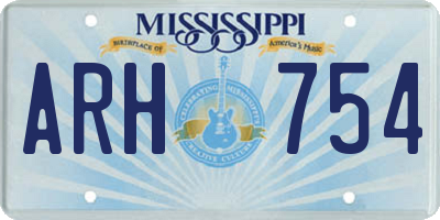 MS license plate ARH754