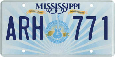 MS license plate ARH771