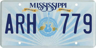 MS license plate ARH779