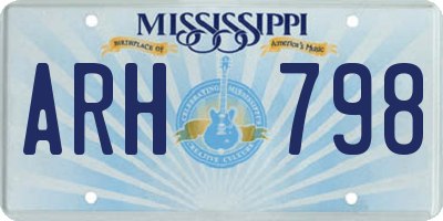 MS license plate ARH798