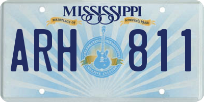 MS license plate ARH811