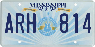 MS license plate ARH814