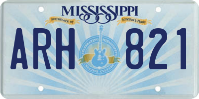 MS license plate ARH821