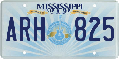 MS license plate ARH825