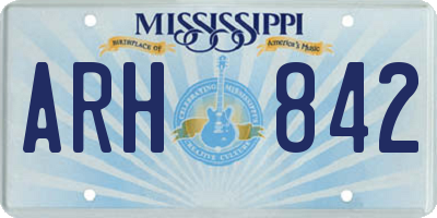 MS license plate ARH842
