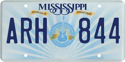 MS license plate ARH844