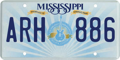 MS license plate ARH886