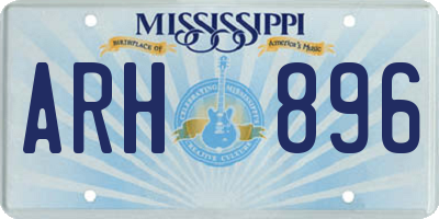 MS license plate ARH896