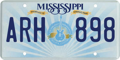 MS license plate ARH898