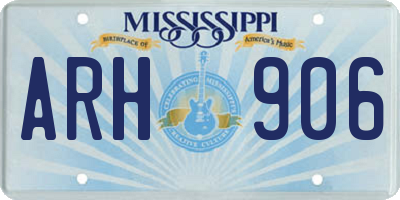 MS license plate ARH906