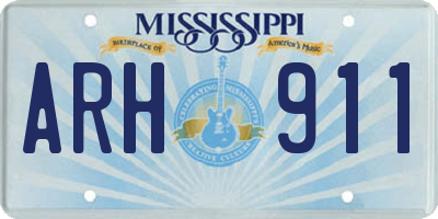 MS license plate ARH911