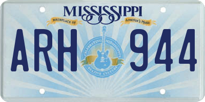 MS license plate ARH944