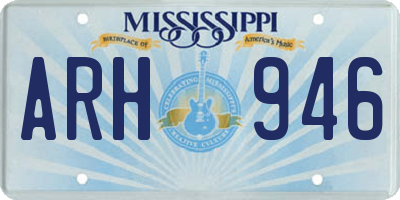 MS license plate ARH946