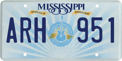 MS license plate ARH951