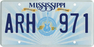 MS license plate ARH971