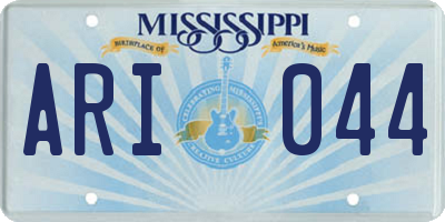 MS license plate ARI044