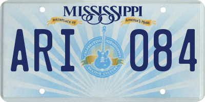 MS license plate ARI084