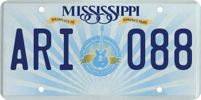 MS license plate ARI088