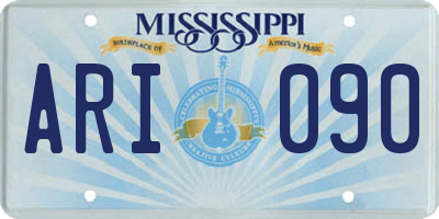 MS license plate ARI090