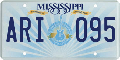 MS license plate ARI095