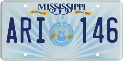 MS license plate ARI146