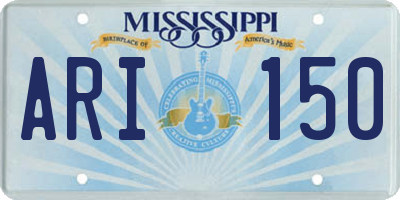 MS license plate ARI150