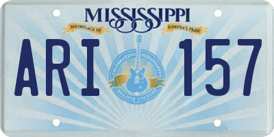 MS license plate ARI157