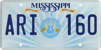 MS license plate ARI160