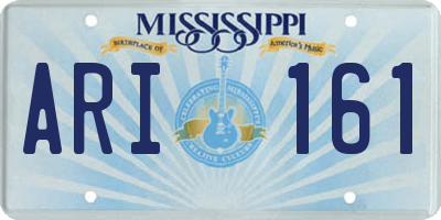 MS license plate ARI161