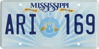 MS license plate ARI169