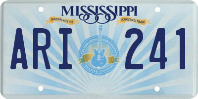 MS license plate ARI241
