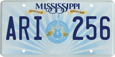 MS license plate ARI256