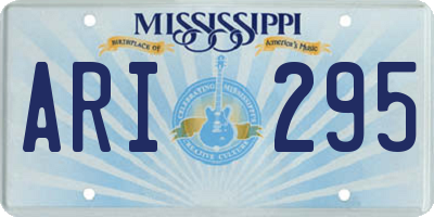 MS license plate ARI295