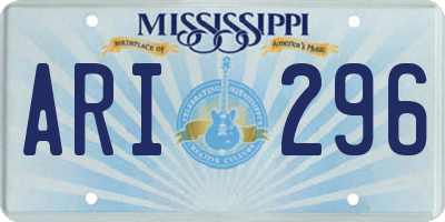 MS license plate ARI296